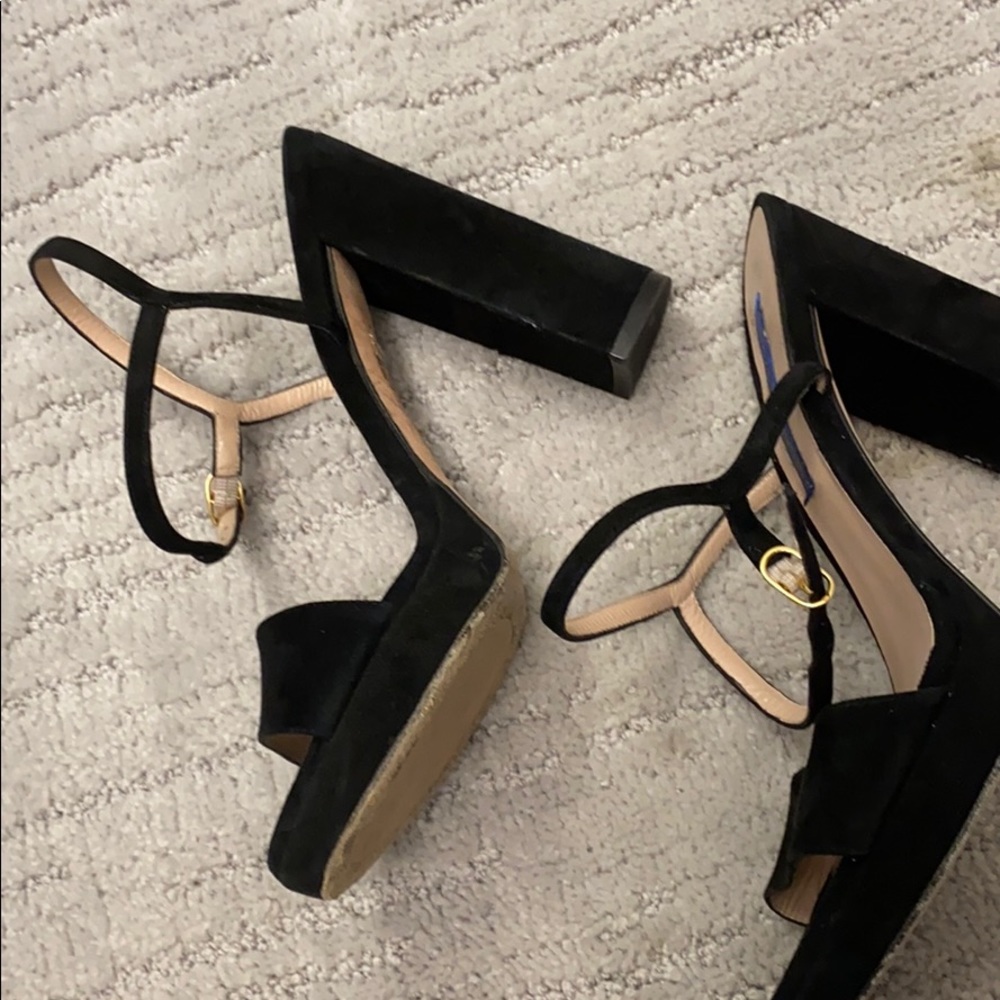 Stuart weitzman black block heels - Picture 2 of 3